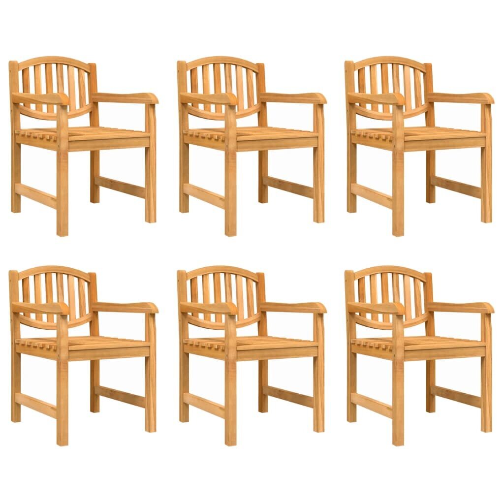 6-ių dalių sodo kėdžių komplektas vidaXL , rudas kaina ir informacija | Lauko kėdės, foteliai, pufai | pigu.lt