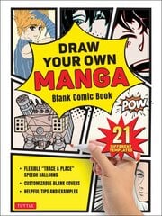 Draw Your Own Manga: Blank Comic Book цена и информация | Книги об искусстве | pigu.lt