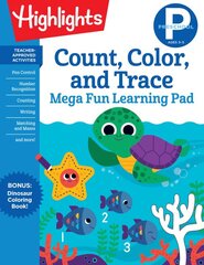 Preschool Count, Color, and Trace Mega Fun Learning Pad цена и информация | Книги для самых маленьких | pigu.lt