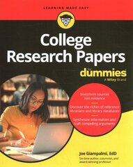 College Research Papers For Dummies kaina ir informacija | Socialinių mokslų knygos | pigu.lt
