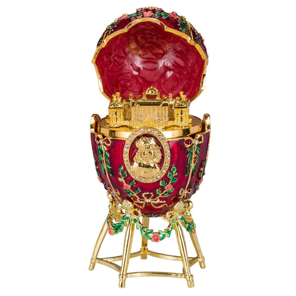 Aleksandro rūmai Faberge stiliaus kiaušinis, papuošalų dėžutė kaina ir informacija | Kitos originalios dovanos | pigu.lt