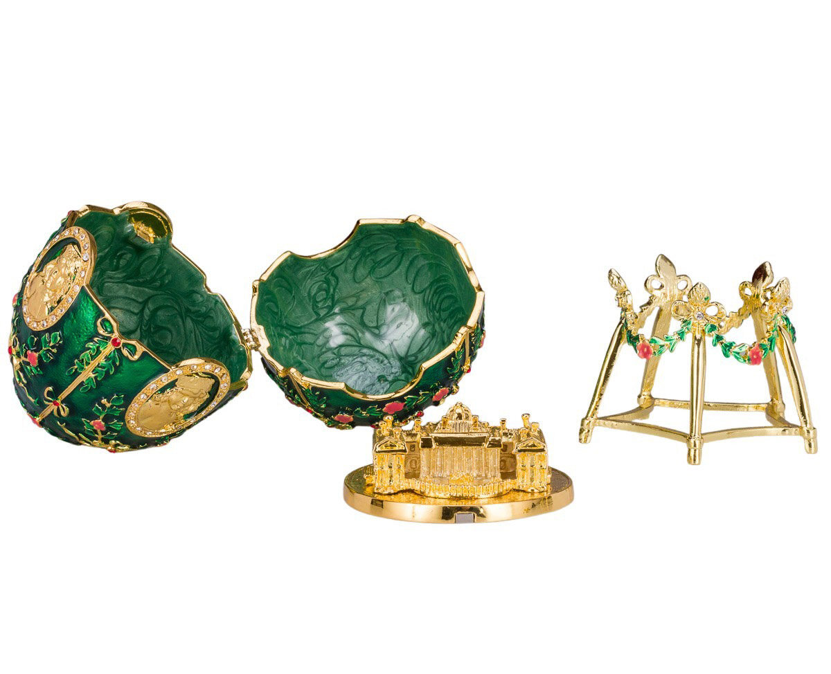 Aleksandro rūmai Faberge stiliaus kiaušinis, papuošalų dėžutė kaina ir informacija | Kitos originalios dovanos | pigu.lt