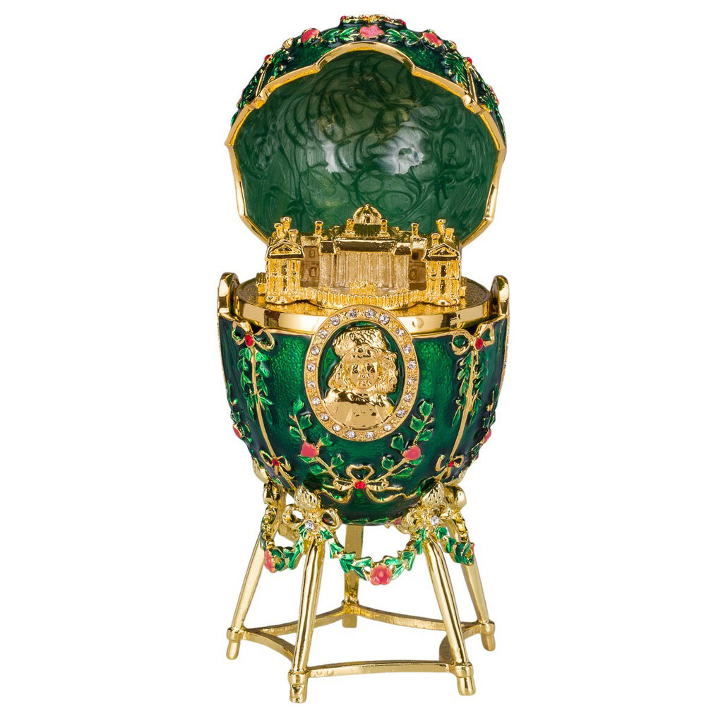 Aleksandro rūmai Faberge stiliaus kiaušinis, papuošalų dėžutė kaina ir informacija | Kitos originalios dovanos | pigu.lt