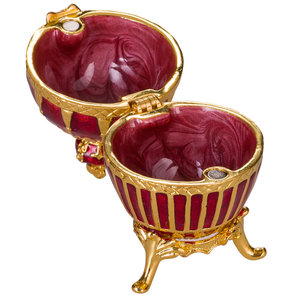 Faberge stiliaus Briaunuotas kiaušinis, papuošalų dėžutė su imperatoriška karūna цена и информация | Kitos originalios dovanos | pigu.lt