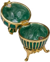 Faberge stiliaus Briaunuotas kiaušinis, papuošalų dėžutė su imperatoriška karūna kaina ir informacija | Kitos originalios dovanos | pigu.lt