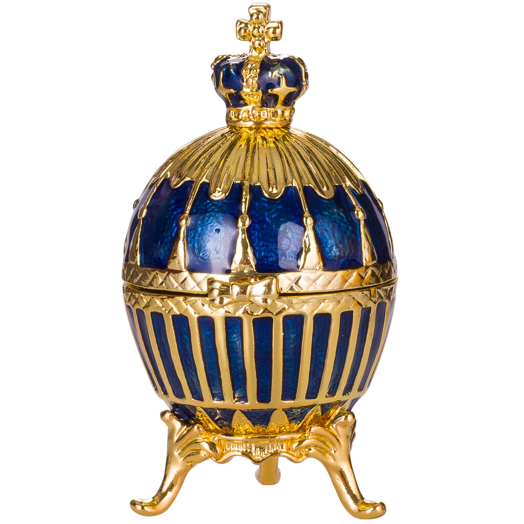 Faberge stiliaus Briaunuotas kiaušinis, papuošalų dėžutė su imperatoriška karūna цена и информация | Kitos originalios dovanos | pigu.lt