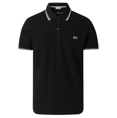 Napapijri polo marškinėliai Taly Stripe 3, juodi kaina ir informacija | Vyriški marškinėliai | pigu.lt