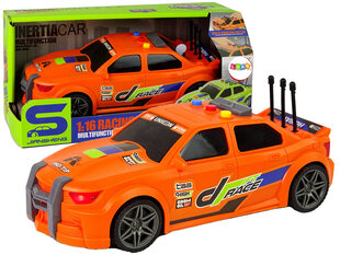 Žaislinis lenktyninis automobilis Lean Toys su garso efektais, oranžinis kaina ir informacija | Žaislai berniukams | pigu.lt