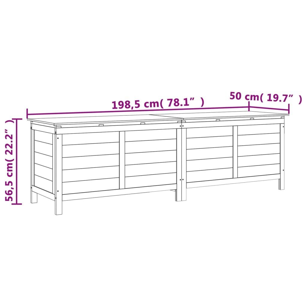 vidaXL sodo daiktadėžė, 198,5x50x56,5cm kaina ir informacija | Komposto dėžės, lauko konteineriai | pigu.lt