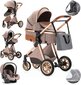 Kūdikių vežimėlis 3in1, smėlio kaina ir informacija | Vežimėliai | pigu.lt