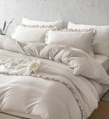 Комплект постельного белья Ruffle Decor (135х200 см), 3 части, бежевый цена и информация | Постельное белье | pigu.lt