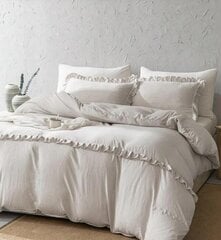 Комплект постельного белья Ruffle Decor (135х200 см), 3 части, бежевый цена и информация | Постельное белье | pigu.lt