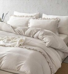 Комплект постельного белья Ruffle Decor (160x220 см), 3 части, бежевый цена и информация | Комплекты постельного белья | pigu.lt