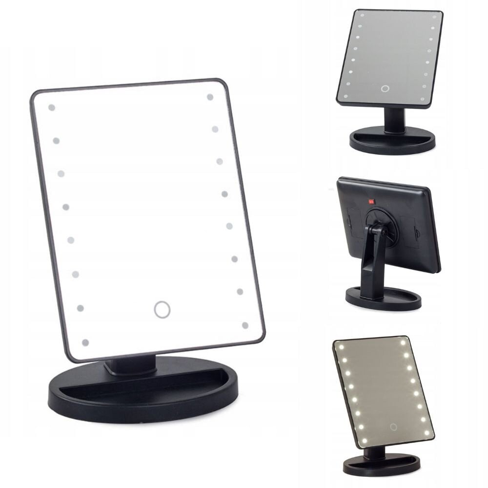 180° besisukantis LED kosmetinis veidrodis su apšvietimu GlamMirror цена и информация | Kosmetinės, veidrodėliai | pigu.lt