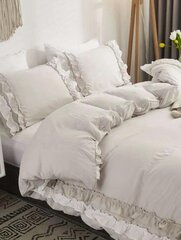 Комплект постельного белья Ruffle Decor (160x220 см), 3 части, бежевый цена и информация | Комплекты постельного белья | pigu.lt