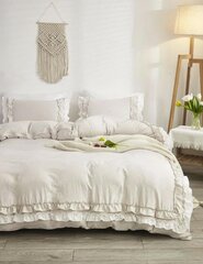 Комплект постельного белья Ruffle Decor (229x229 см), 3 части, бежевый цена и информация | Комплекты постельного белья | pigu.lt