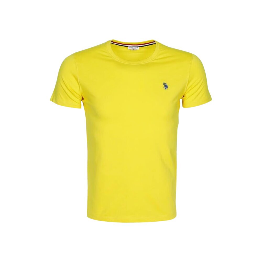 U.S. Polo Assn marškineliai vyrams, geltoni цена и информация | Vyriški marškinėliai | pigu.lt