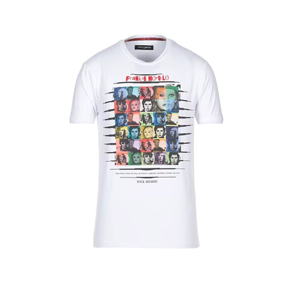 Marškinėliai vyrams Frankie Morello, balti kaina ir informacija | Vyriški marškinėliai | pigu.lt