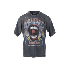 Dsquared2 vyriški pilki marškinėliai su grafine spauda цена и информация | Мужские футболки | pigu.lt