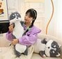 Pliušinis žaislas-pagalvė šuo, pilkas, 70 cm kaina ir informacija | Minkšti (pliušiniai) žaislai | pigu.lt