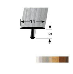 Алюминиевый профиль для соединения покрытий EB 290 H33 Kuberit, цвет беленого дуба цена и информация | Профили соединения | pigu.lt