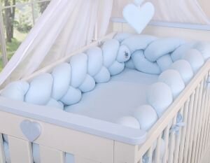 Pinta apsauga lovytei My Sweet Baby, 369 cm, mėlyna kaina ir informacija | Saugos varteliai, apsaugos | pigu.lt