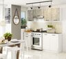 Virtuvinė spintelė Akord Oliwia W60 1D, balta/pilka kaina ir informacija | Virtuvinės spintelės | pigu.lt