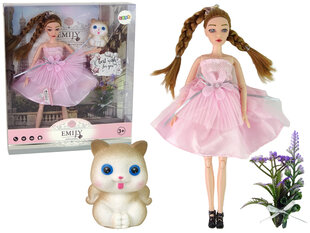 Lėlė Emily su kačiuku ir gėlėmis kaina ir informacija | Žaislai mergaitėms | pigu.lt