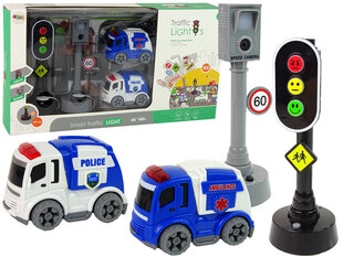 Automobilių su šviesoforais ir kelio ženklais rinkinys kaina ir informacija | Žaislai berniukams | pigu.lt