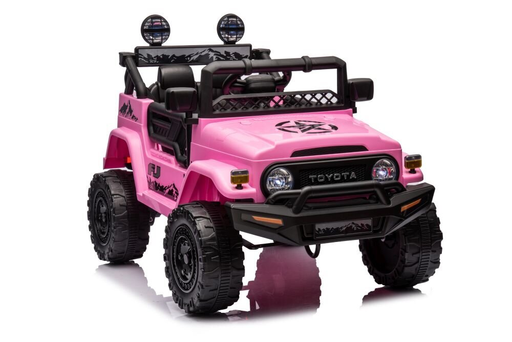 Dvivietis vaikiškas elektrinis visureigis Toyota FJ Pink 4x4, rožinis kaina ir informacija | Elektromobiliai vaikams | pigu.lt