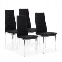 Набор из 4 стульев ModernHome, черный цена и информация | Стулья для кухни и столовой | pigu.lt