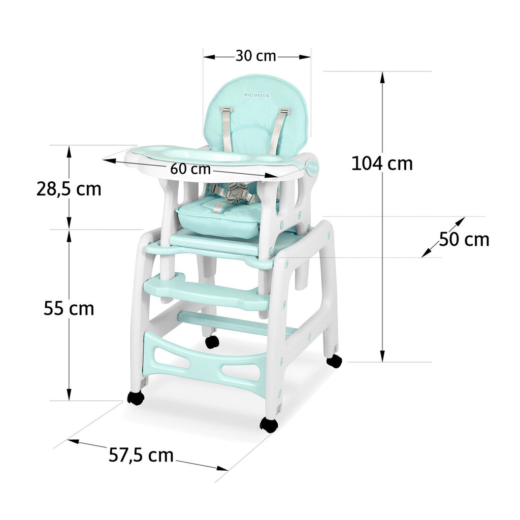 Maitinimo kėdutė Sinco 5in1, blue kaina ir informacija | Maitinimo kėdutės | pigu.lt