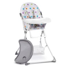 Maitinimo kėdė su žvaigždutėmis Eldo, white/gray kaina ir informacija | Maitinimo kėdutės | pigu.lt