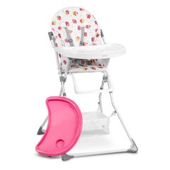 Maitinimo kėdė Eldo, white/pink kaina ir informacija | Maitinimo kėdutės | pigu.lt