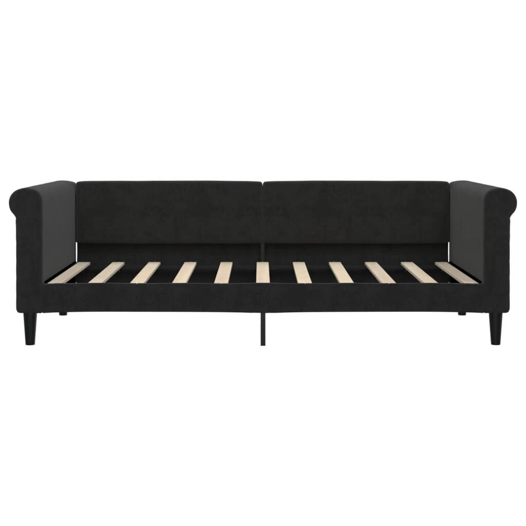 Sofa-lova vidaXL, 90x190 cm, juoda kaina ir informacija | Lovos | pigu.lt