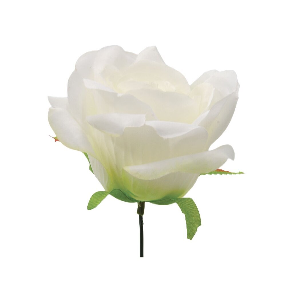 Dirbtinės gėlės rožės žiedas, baltas, 5 vnt. цена и информация | Dirbtinės gėlės | pigu.lt
