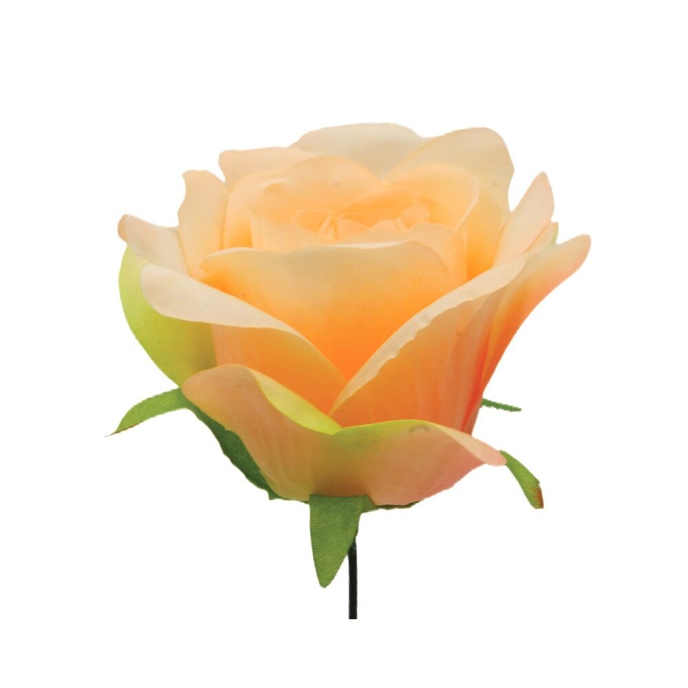 Dirbtinės gėlės rožės žiedas, kreminis, 5 vnt. kaina ir informacija | Dirbtinės gėlės | pigu.lt