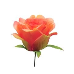 Dirbtinės gėlės rožės žiedas, oranžinis, 5 vnt. цена и информация | Искусственные цветы | pigu.lt
