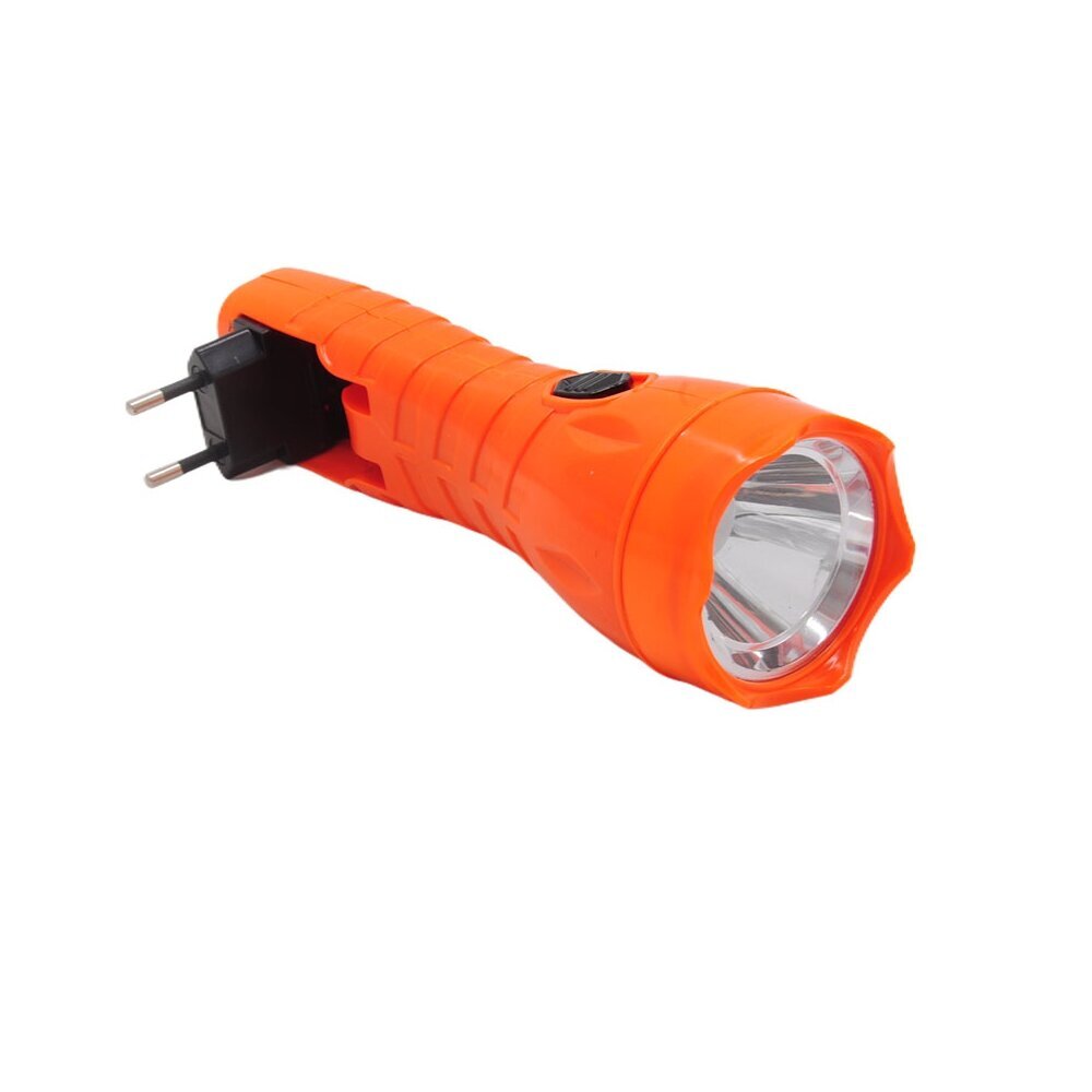 Įkraunamas LED žibintuvėlis, orandžinis kaina ir informacija | Žibintuvėliai, prožektoriai | pigu.lt