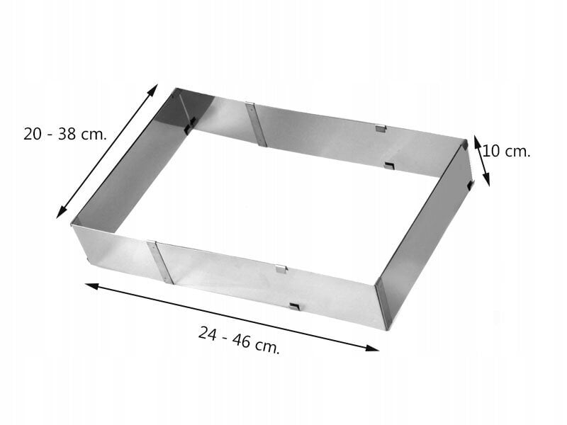 Reguliuojama kepimo forma, 46 x 20x38 x 10 cm kaina ir informacija | Kepimo indai, popierius, formos | pigu.lt