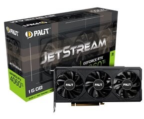 Palit GeForce RTX 4060 Ti JetStream (NE6406T019T1-1061J) kaina ir informacija | Vaizdo plokštės (GPU) | pigu.lt