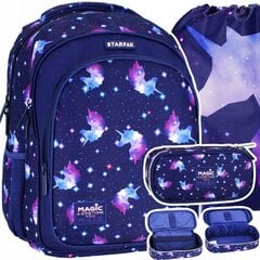 Mokyklinė kuprinė su priedais Starpak Unicorn Galaxy 492602, 3 d.ių цена и информация | Школьные рюкзаки, спортивные сумки | pigu.lt