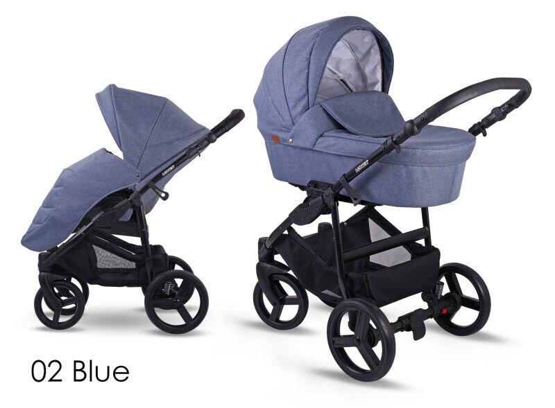 Vaikiškas universalus vežimėlis Lonex Soft 3in1, blue kaina ir informacija | Vežimėliai | pigu.lt