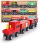 Medinis traukinukas su vagonais kaina ir informacija | Lavinamieji žaislai | pigu.lt