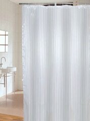 Штора для душа Stripe White, 1,8 - 2 м цена и информация | Аксессуары для ванной комнаты | pigu.lt