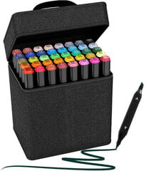 Комплект маркеров для рисования, 40 шт цена и информация | Принадлежности для рисования, лепки | pigu.lt