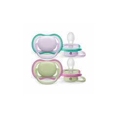 Соски Philips Avent SCF085/24, 2 шт, 0-6 мес, розовый/зеленый цвет цена и информация | Пустышки | pigu.lt