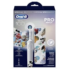 Oral-B Vitality Pro Kids 3+ Disney 100 + Travel Case цена и информация | Электрические зубные щетки | pigu.lt