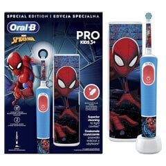 Oral-B Vitality Pro Kids 3+ Spiderman + Travel Case цена и информация | Электрические зубные щетки | pigu.lt