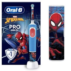 Oral-B Vitality Pro Kids 3+ Spiderman + Travel Case цена и информация | Электрические зубные щетки | pigu.lt